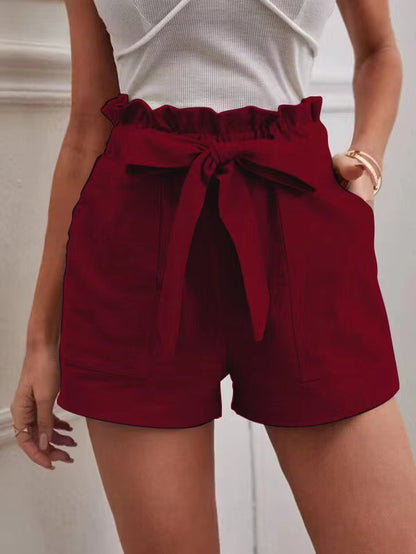 Damen Tailored Shorts mit Krawatte und praktischen Taschen Stalluxe
