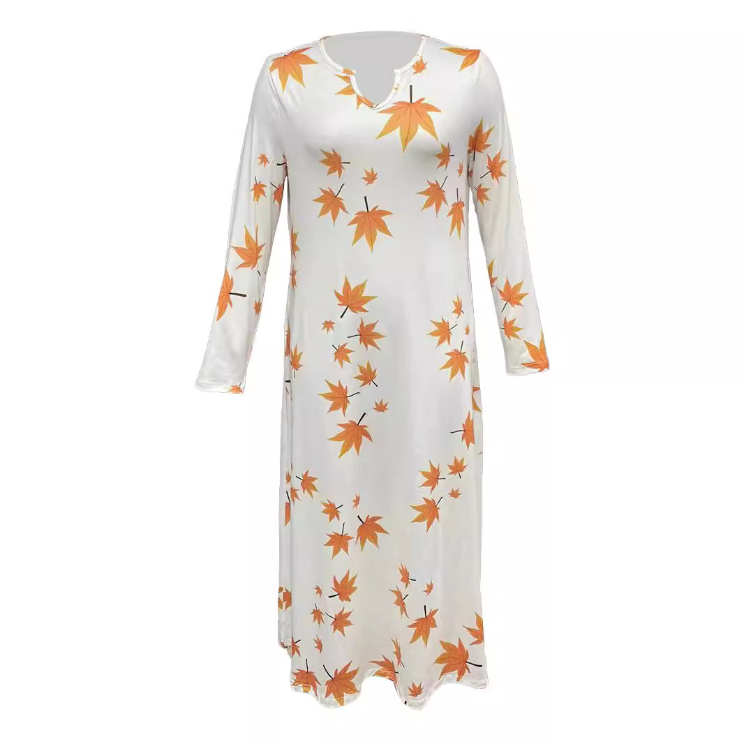 Damen Maxikleid mit V-Ausschnitt und floralem Druck Stalluxe