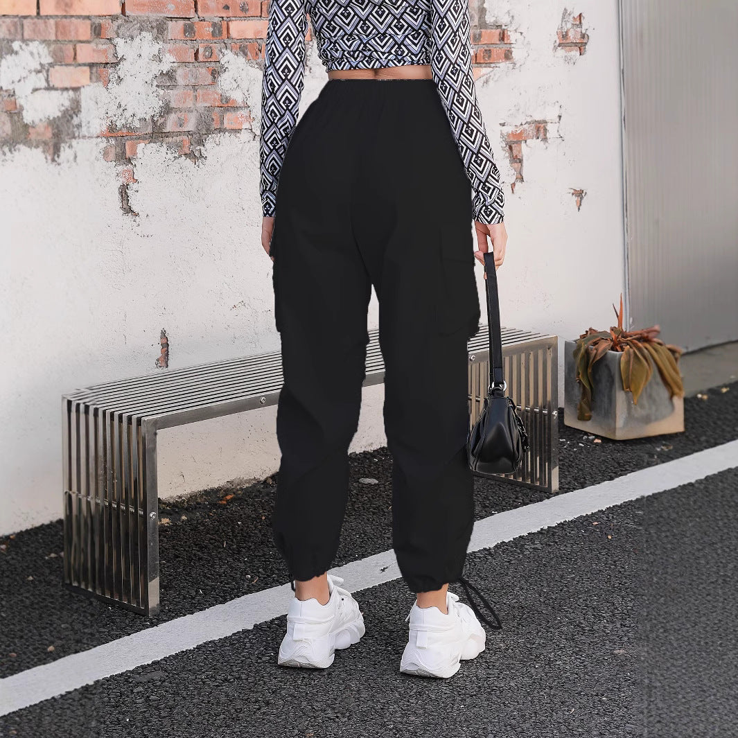 Damen Cargo-Hose mit praktischen Seitentaschen und elastischem Bund Stalluxe