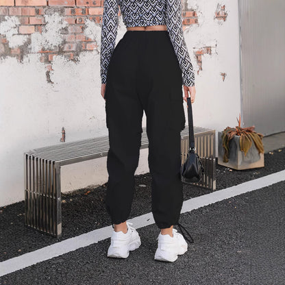 Damen Cargo-Hose mit praktischen Seitentaschen und elastischem Bund Stalluxe