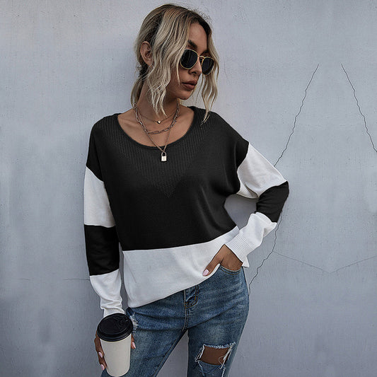 Damen lässiger V-Pullover mit modischem Netzdesign Stalluxe