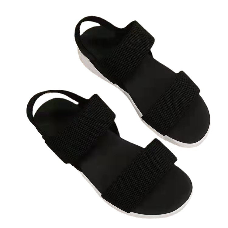 Damen Komfortsandalen mit breiten Riemen und rutschfester Sohle Stalluxe