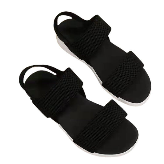 Damen Komfortsandalen mit breiten Riemen und rutschfester Sohle Stalluxe