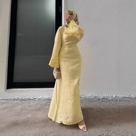 Damen Maxikleid mit eleganten weiten Ärmeln Stalluxe