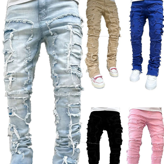 Herren Schnittige Jeanshose mit Rissoptik Stalluxe