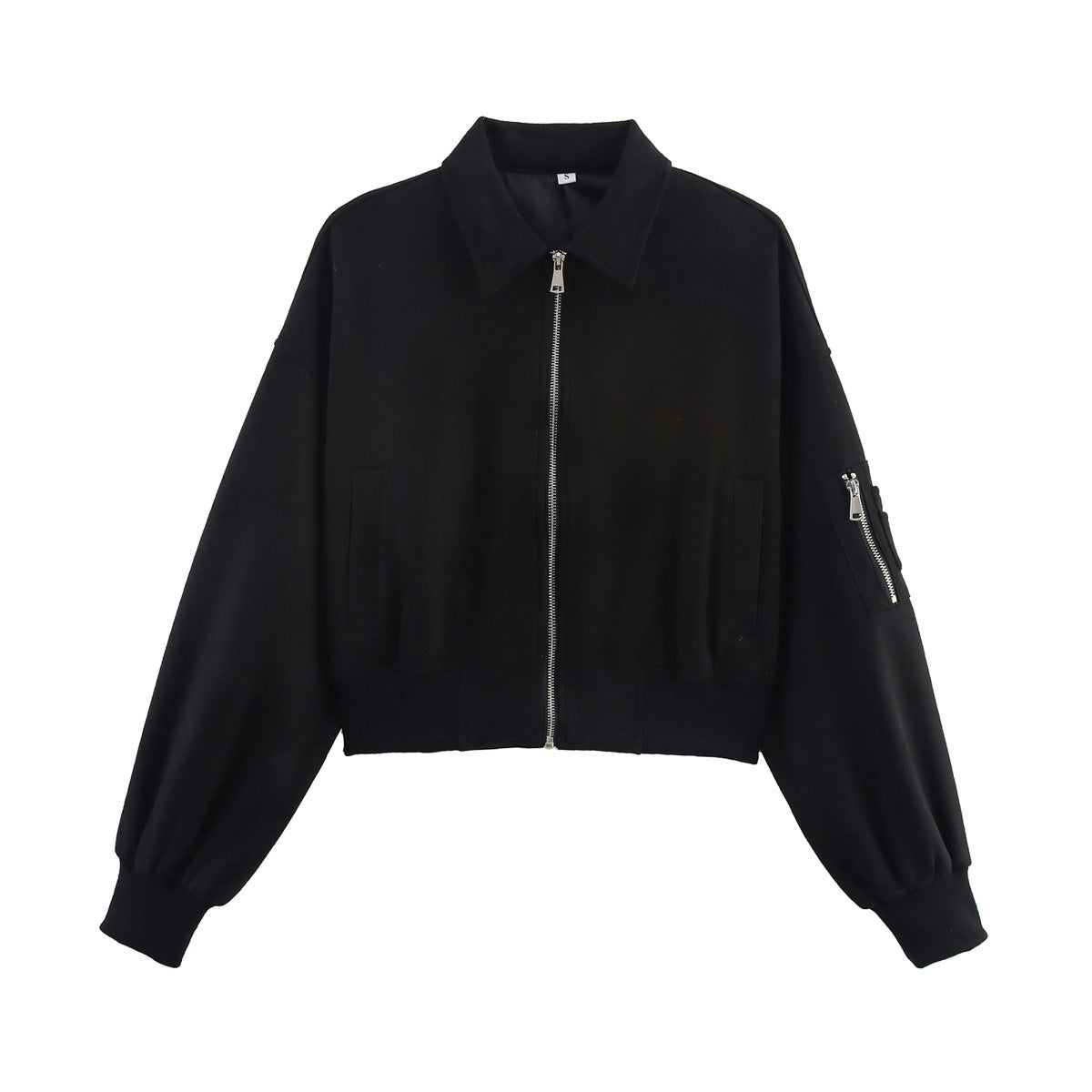 Damen Sportliche Cropped Jacke aus weichem Wildlederimitat Stalluxe