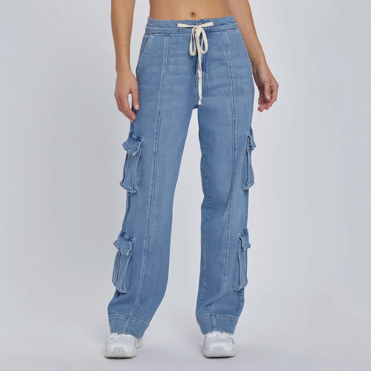 Damen Cargo-Jeans mit weiten Beinen und praktischen Taschen Stalluxe