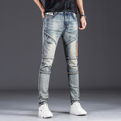Herren elegante Slim Fit Jeans im zeitgemäßen Used-Look Stalluxe