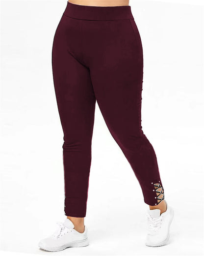 Damen Sportleggings mit dekorativen Schnürdetails Stalluxe