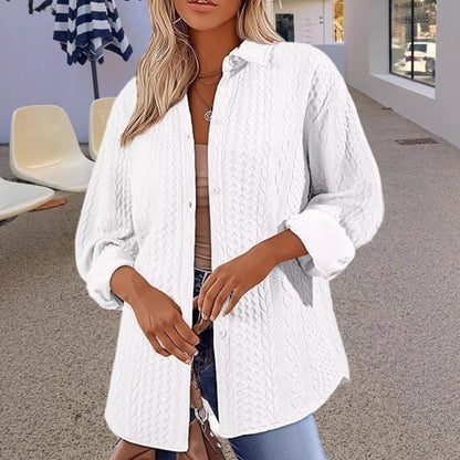 Damen Oversized Strickbluse mit modernem Zopfmuster Stalluxe