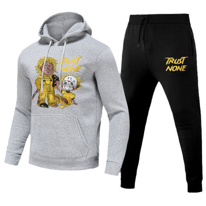 Damen Sportliches Hoodie- und Jogginghose-Set mit kreativen Grafikdesigns Stalluxe