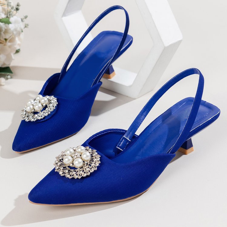 Damen Slingback-Pumps mit eleganter Perlenapplikation und modischem Schnitt Stalluxe