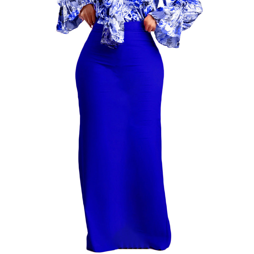 Damen Maxirock mit hohem Bund und figurbetonter Silhouette Stalluxe