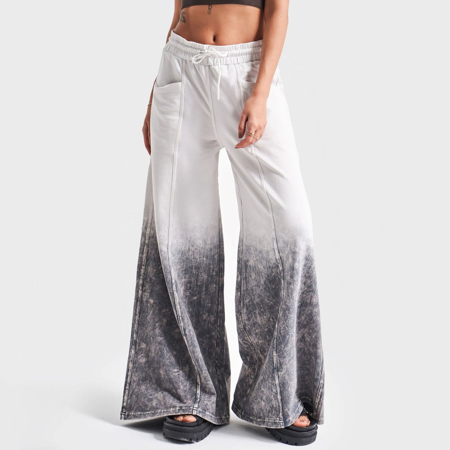 Damen Weitgeschnittene Freizeithose mit einzigartigem Ombre-Effekt Stalluxe