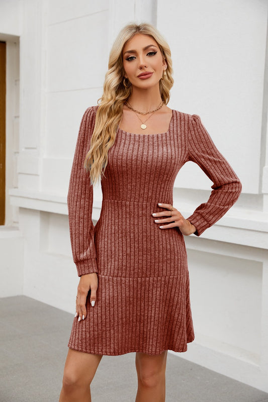Damen gestricktes Midikleid Stalluxe