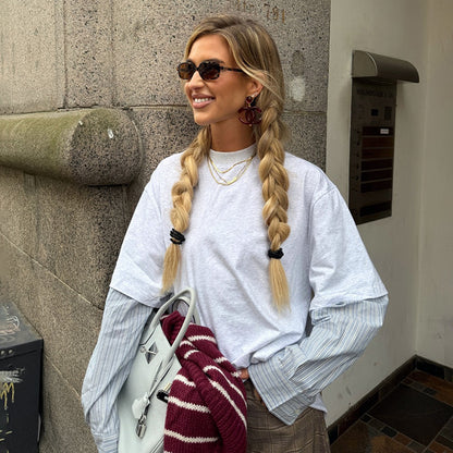 Damen modulares T-Shirt mit einzigartigen Ärmel-Details Stalluxe