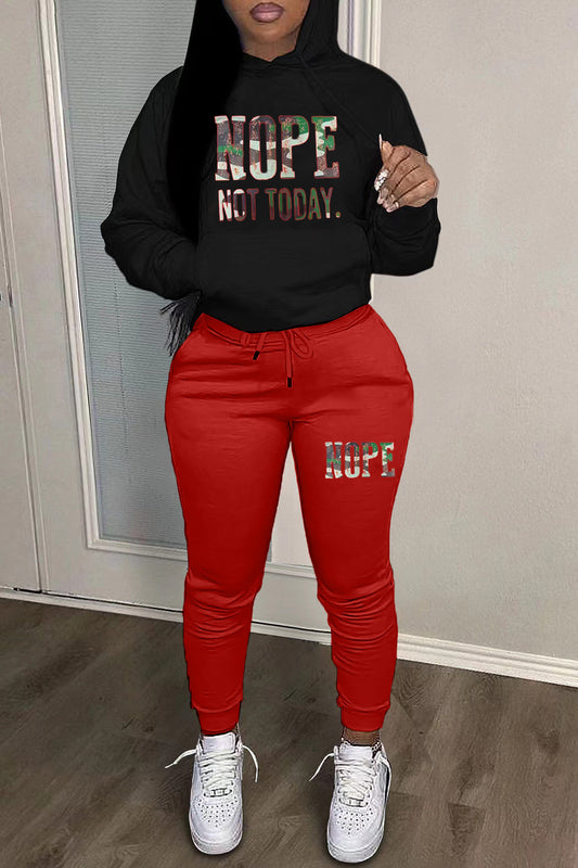 Damen Hoodie und Jogginghose Set mit auffälligem Motiv und bequemem Schnitt Stalluxe