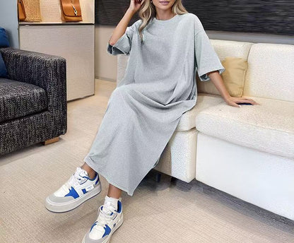 Damen lässiges Maxikleid mit oversized Schnitt und komfortabler Passform Stalluxe
