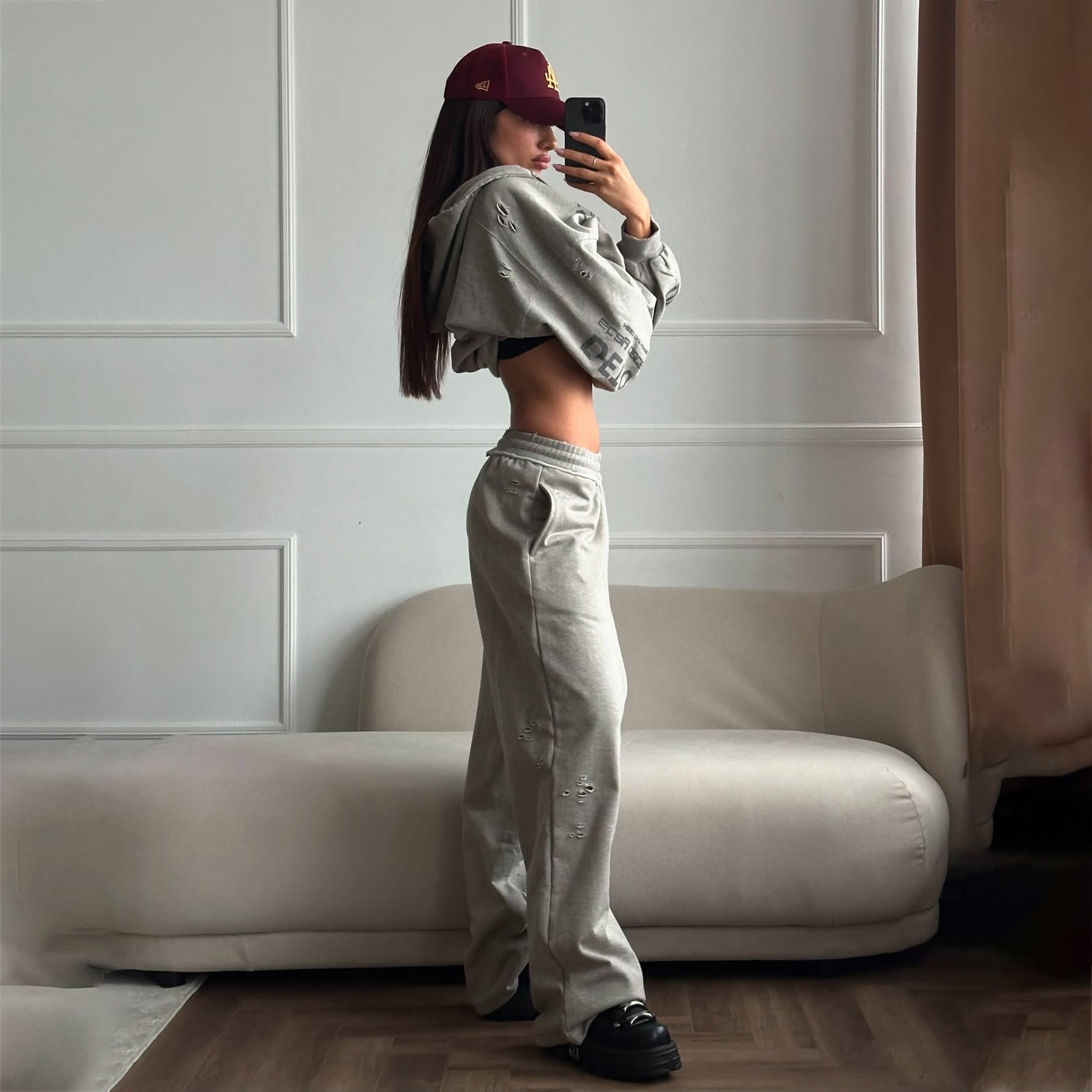 Damen Sportliches Freizeitanzugset mit Kapuzenpullover und bequemen Jogginghosen Stalluxe