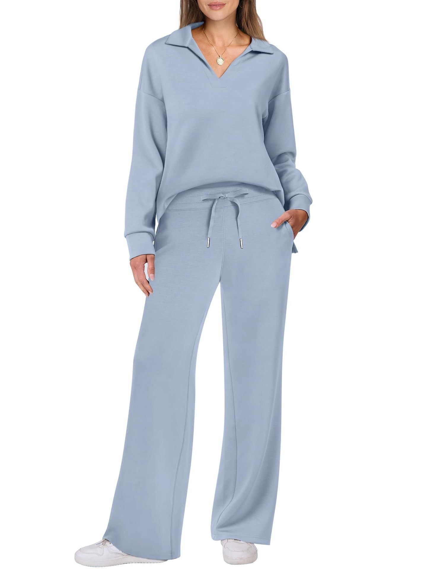Damen Elegante Sportliche Freizeitgarnitur mit weitem Schnitt Stalluxe