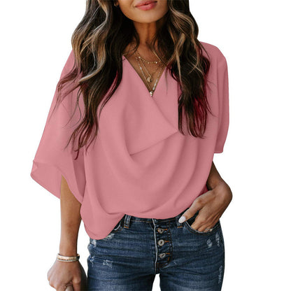 Damen Elegante Wickelbluse mit lässigem Schnitt Stalluxe