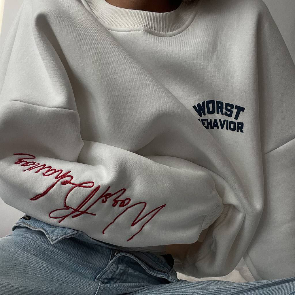 Damen Oversized Sweatshirt mit kreativem Retro-Druck Stalluxe