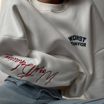 Damen Oversized Sweatshirt mit kreativem Retro-Druck Stalluxe