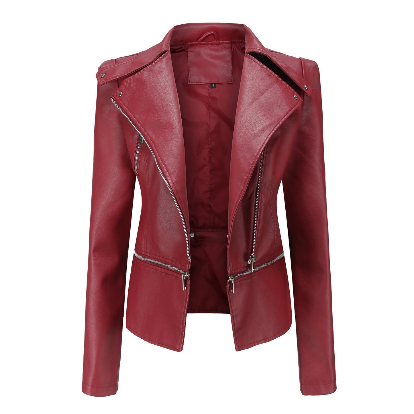 Damen Lederjacke mit asymmetrischem Reißverschluss und stilvollen Zipper-Details Stalluxe