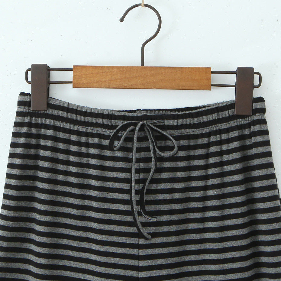 Damen Weite Streifenhose mit elastischem Bund Stalluxe