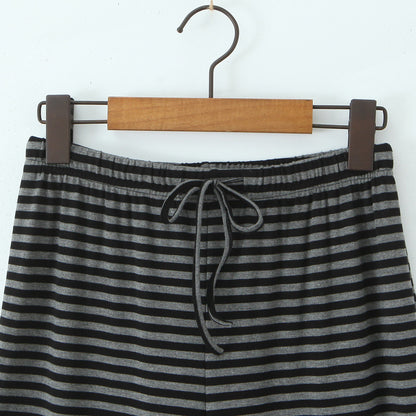 Damen Weite Streifenhose mit elastischem Bund Stalluxe