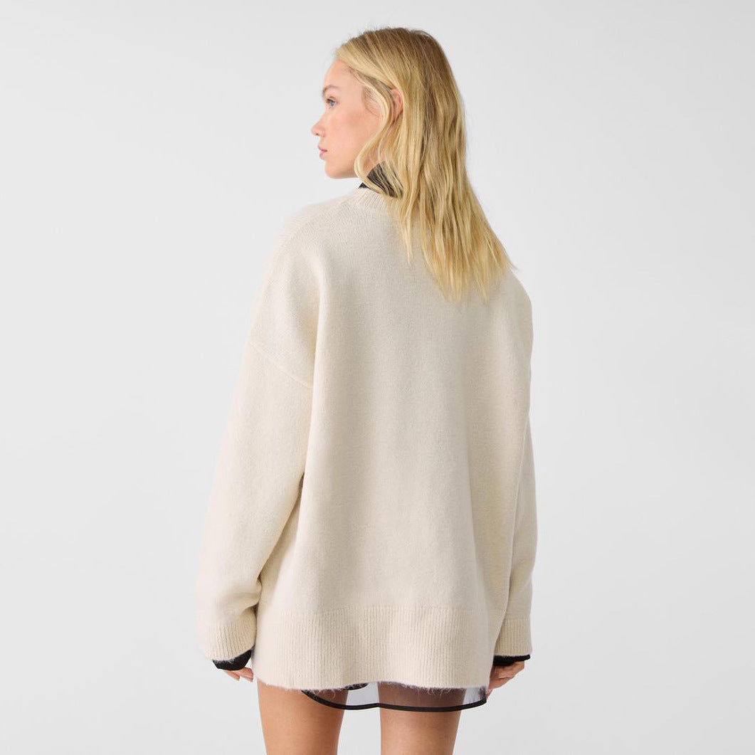 Damen Oversized Pullover mit einzigartigem Hundemuster Stalluxe