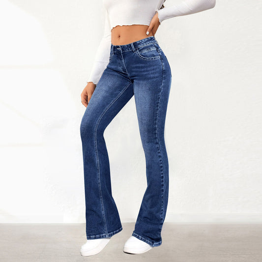 Damen Flared Jeans mit hohem Bund und weichem Denim Stalluxe