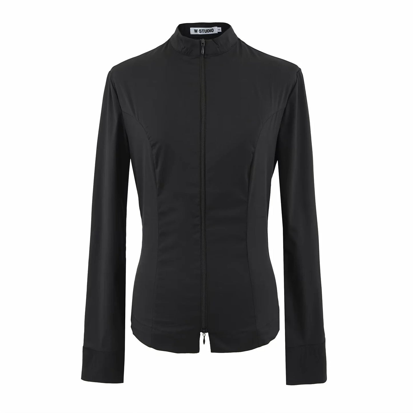 Damen Hochleistungs-Activewear-Jacke mit Stehkragen und Reißverschluss Stalluxe