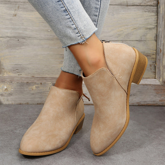 Damen Ankle Boots mit elegantem Reißverschluss und komfortablem Blockabsatz Stalluxe