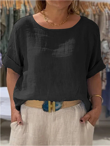 Damen lässige Leinenbluse Stalluxe