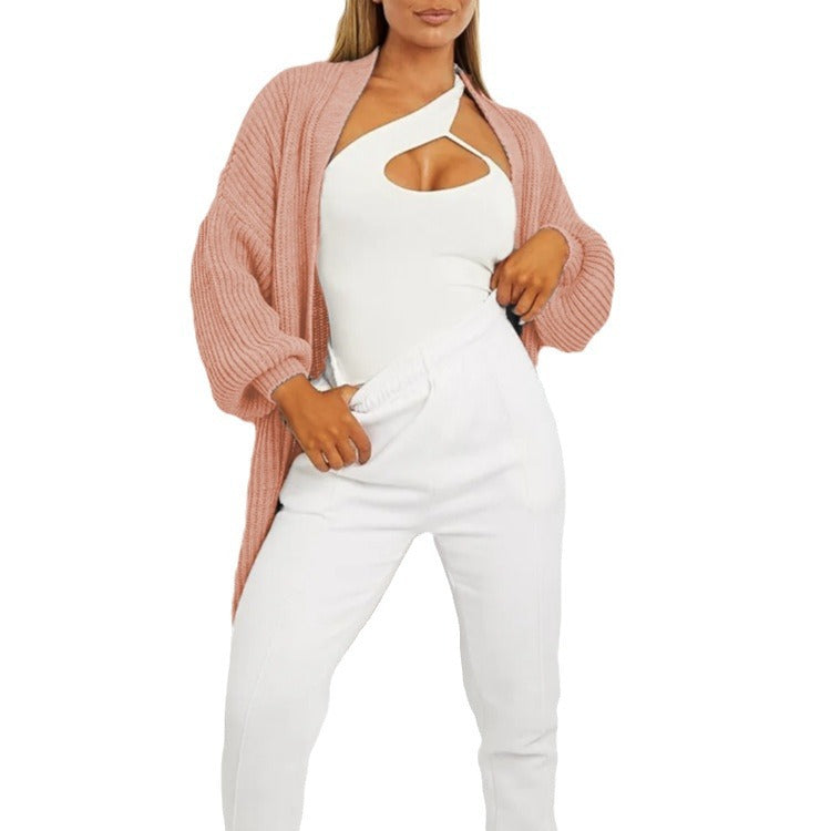 Damen Strickcardigan mit tiefem V-Ausschnitt und großzügigen Taschen Stalluxe