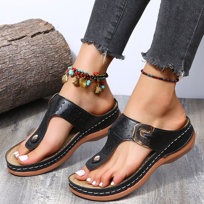 Damen Komfortable Zehentrenner-Sandalen mit modischem Riemen-Design Stalluxe