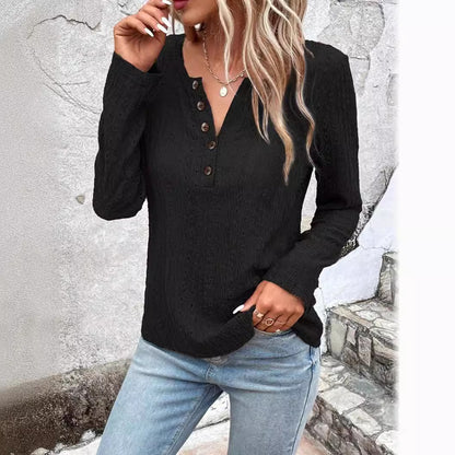 Damen Strukturierter Pullover mit Knopfdetails Stalluxe