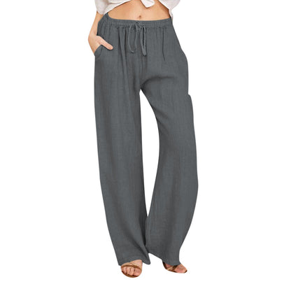 Damen weite Leinenhose Stalluxe