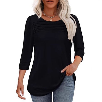 Damen Elegant geschnittenes Oberteil mit gerafften Details Stalluxe