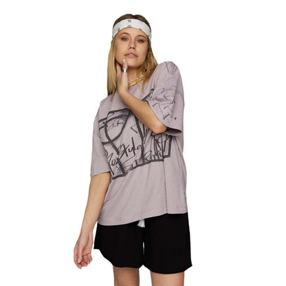 Damen oversized T-Shirt mit grafischem Aufdruck Stalluxe