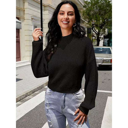 Damen Modischer Strickpullover mit weitem Ausschnitt Stalluxe