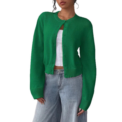 Damen Strickjacke mit feiner Textur und eleganter Knopfleiste Stalluxe