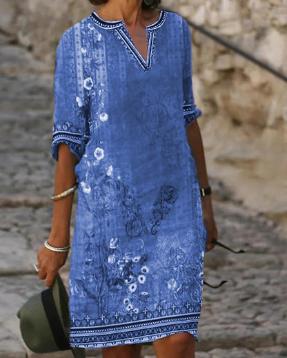 Damen luftiges Sommerkleid mit floralem Design Stalluxe