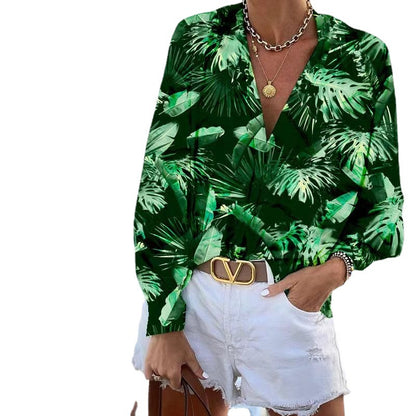 Damen Chice Bluse mit floralem Muster und modischem V-Ausschnitt Stalluxe