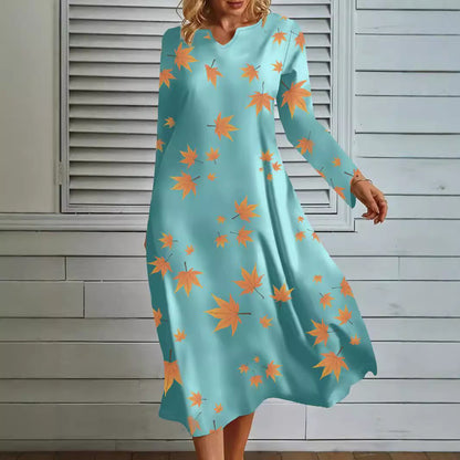 Damen Maxikleid mit V-Ausschnitt und floralem Druck Stalluxe