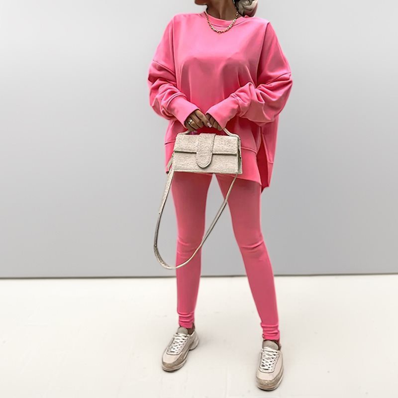 Damen Bequemes Oversized Sweatshirt mit lässigem Schnitt und passenden Leggings Stalluxe