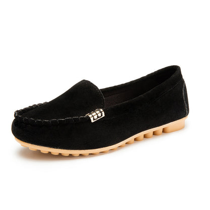 Damen Mokassins mit weichem Wildleder und rutschfester Sohle Stalluxe