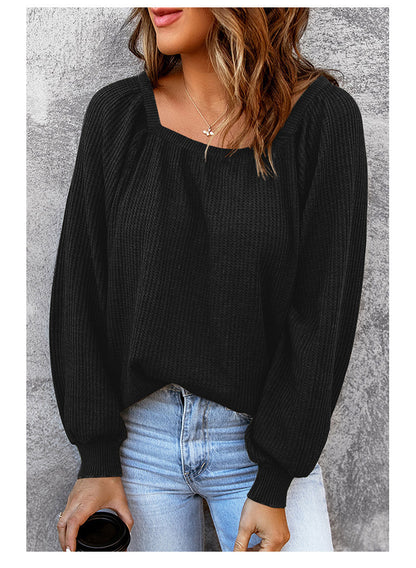 Women's Cozy Waffle Knit Sweater Stalluxe
