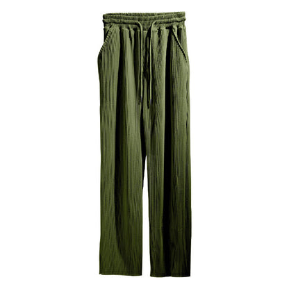 Damen elegante Relaxed Fit Hose mit Gummi-Taille Stalluxe